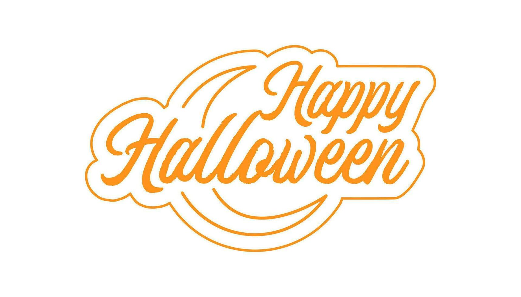 Happy Halloween, cool modern lettering design. Invitation for halloween party or event. vector