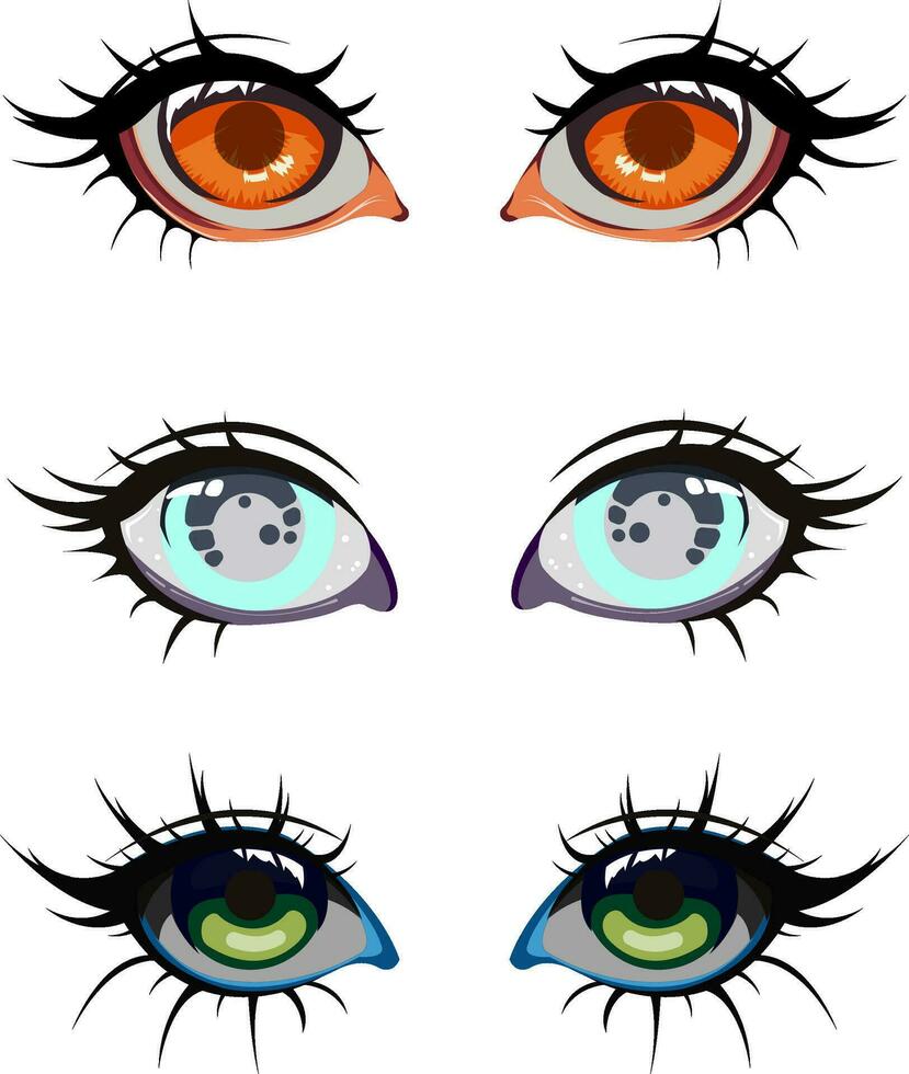 illustration vector graphic of eye, perfect for animation design, carton, anime, people, faces, etc.