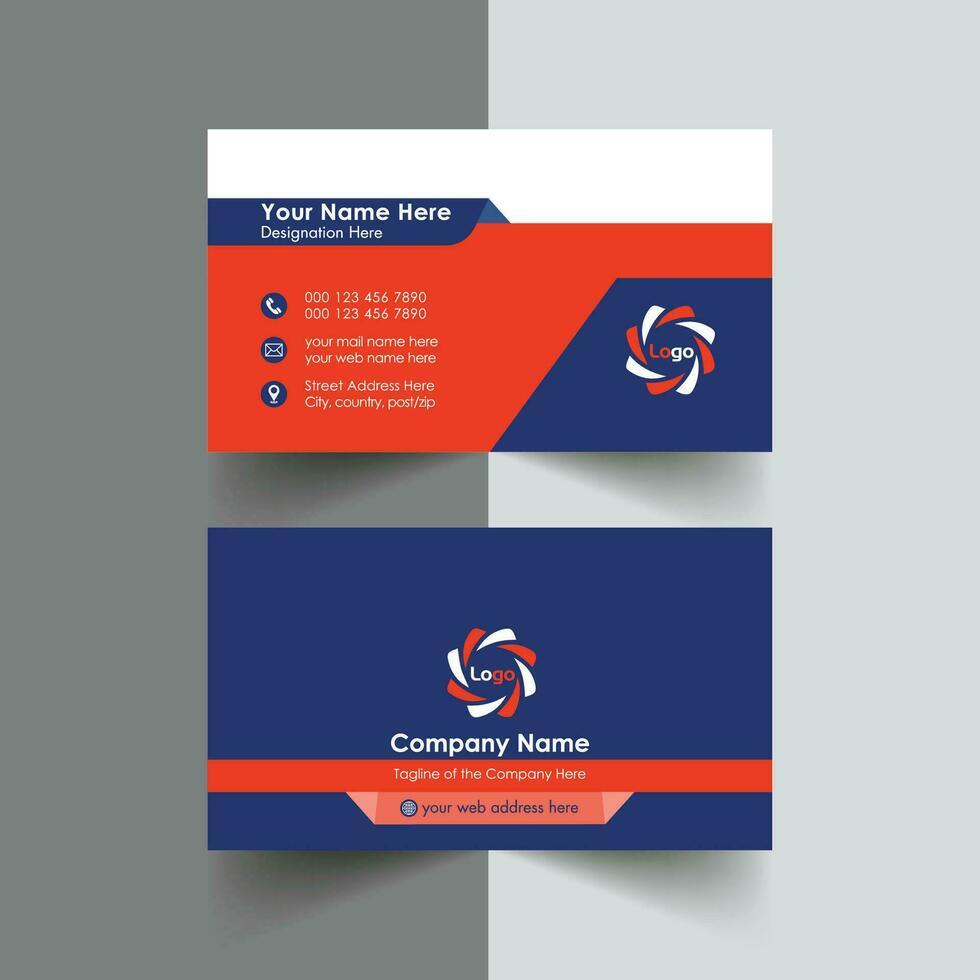 modern and clean professional business card template Free Vector