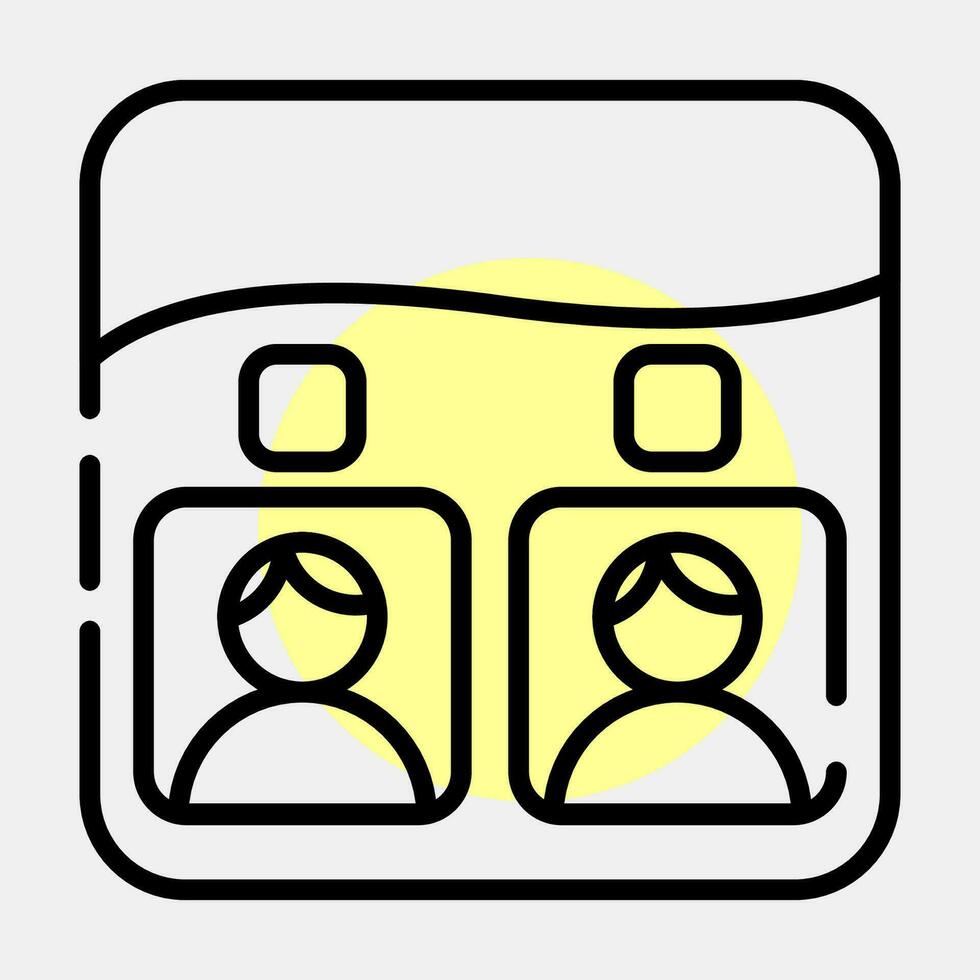 Icon ballot. Indonesian general election elements. Icons in color spot style. Good for prints, posters, infographics, etc. vector