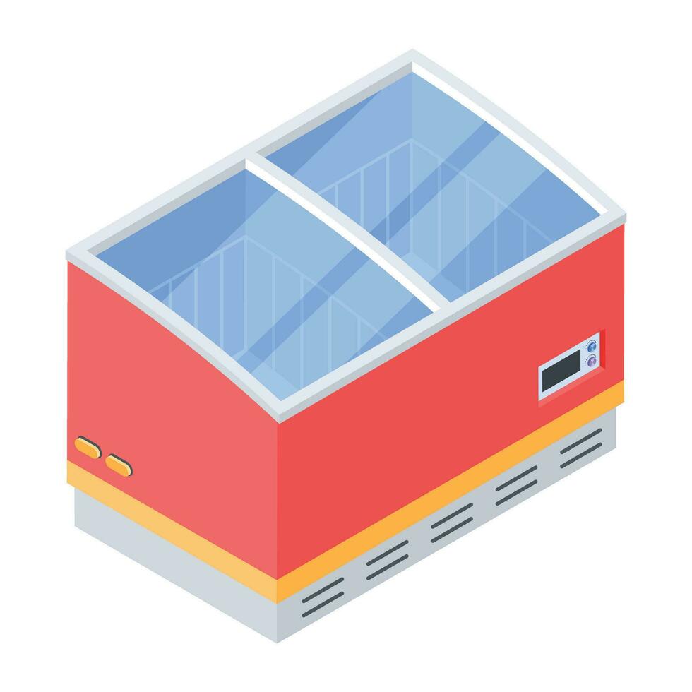 Food kiosk handy isometric icon vector