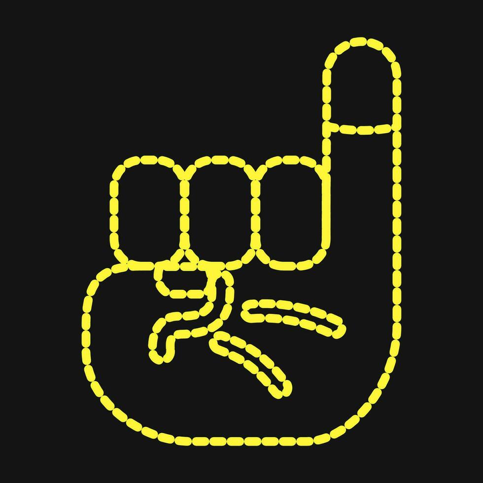 Icon ink on the little finger. Indonesian general election elements. Icons in dotted style. Good for prints, posters, infographics, etc. vector
