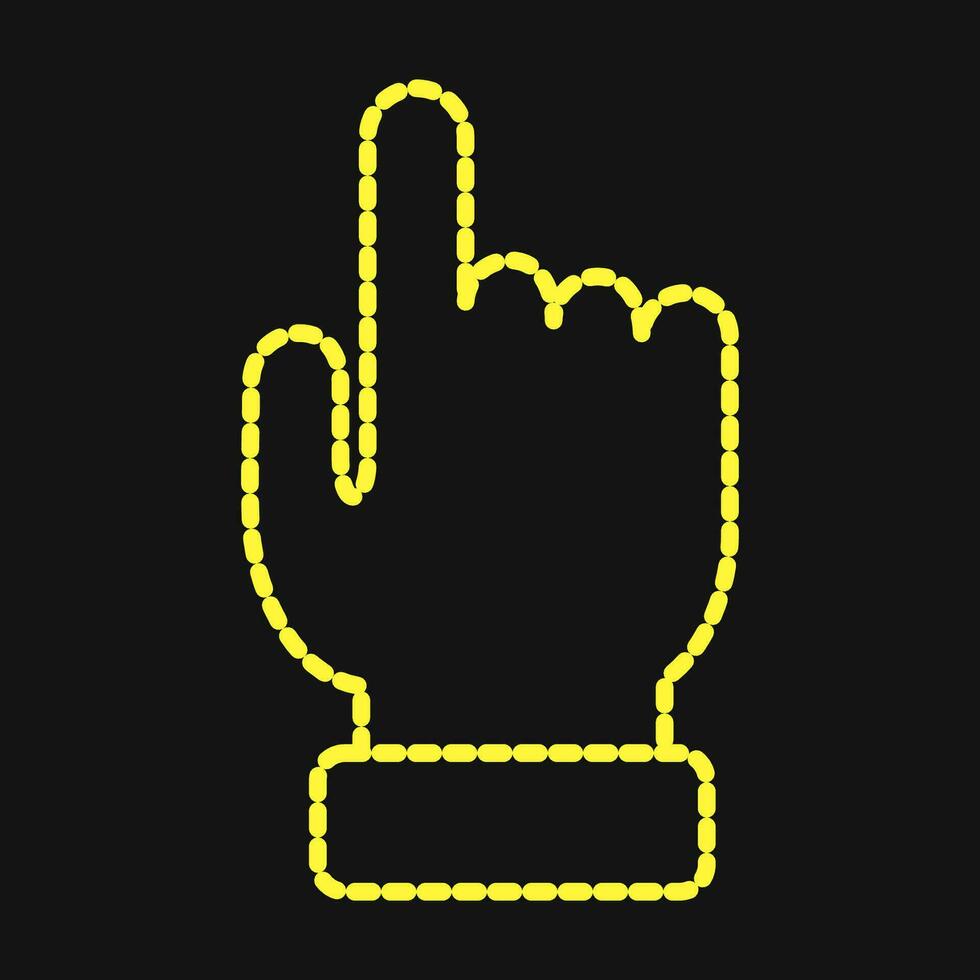 Icon index finger. Indonesian general election elements. Icons in dotted style. Good for prints, posters, infographics, etc. vector