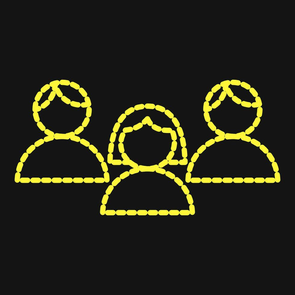 Icon voters. Indonesian general election elements. Icons in dotted style. Good for prints, posters, infographics, etc. vector