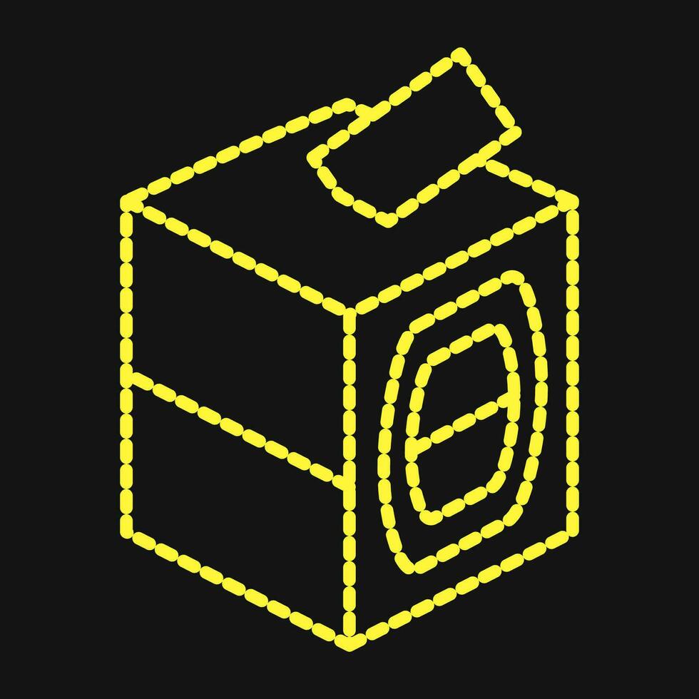 Icon ballot box. Indonesian general election elements. Icons in dotted style. Good for prints, posters, infographics, etc. vector