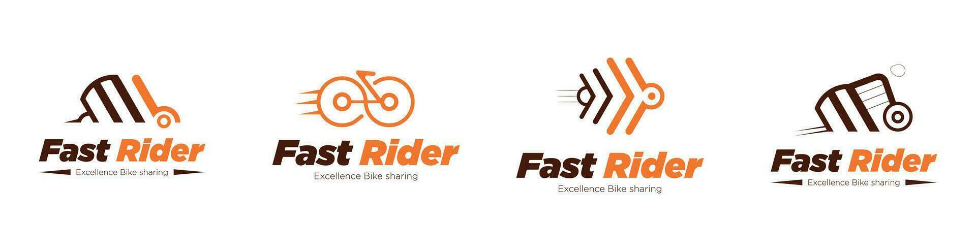 Creative beautiful world bike rider logo design vector