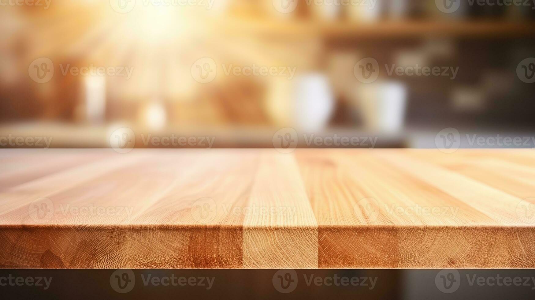 empty wooden table floor, wooden table for product, photo