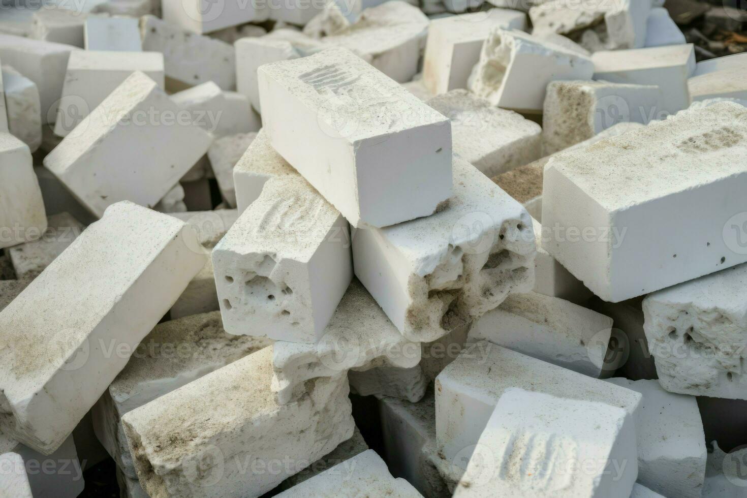 White concrete blocks. Generate Ai photo