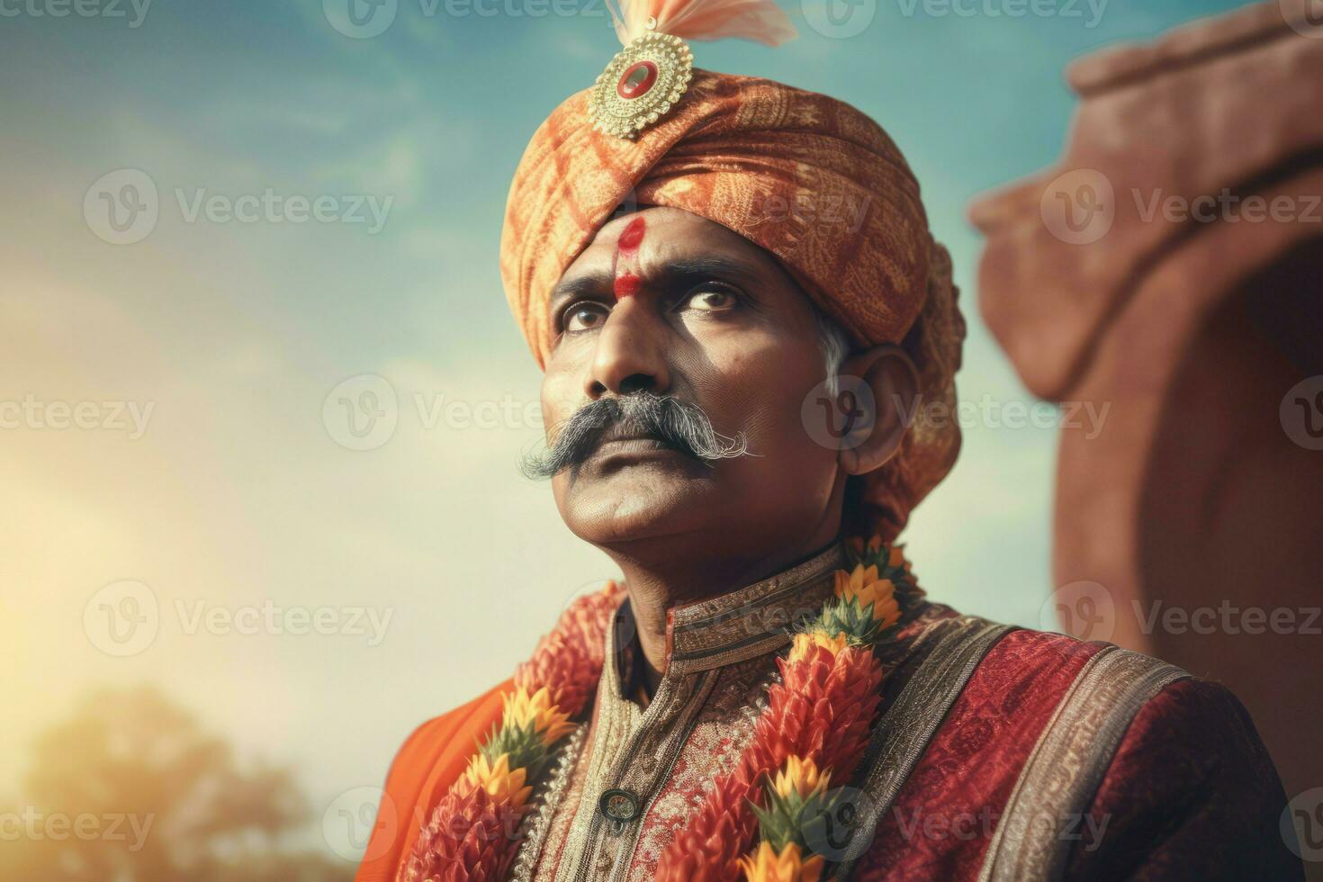 Indian man traditional cloth. Generate Ai photo