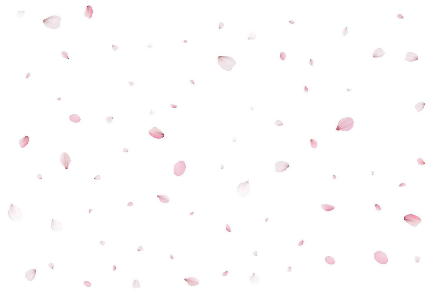 Realistic cherry petals. Vector illustration