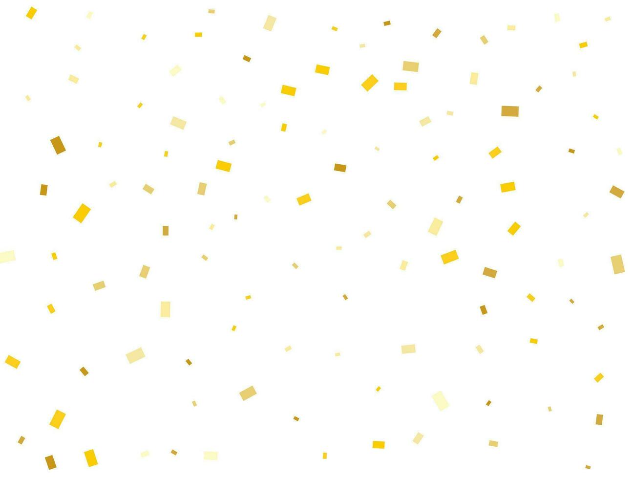 Golden Rectangles Confetti Background. Vector illustration