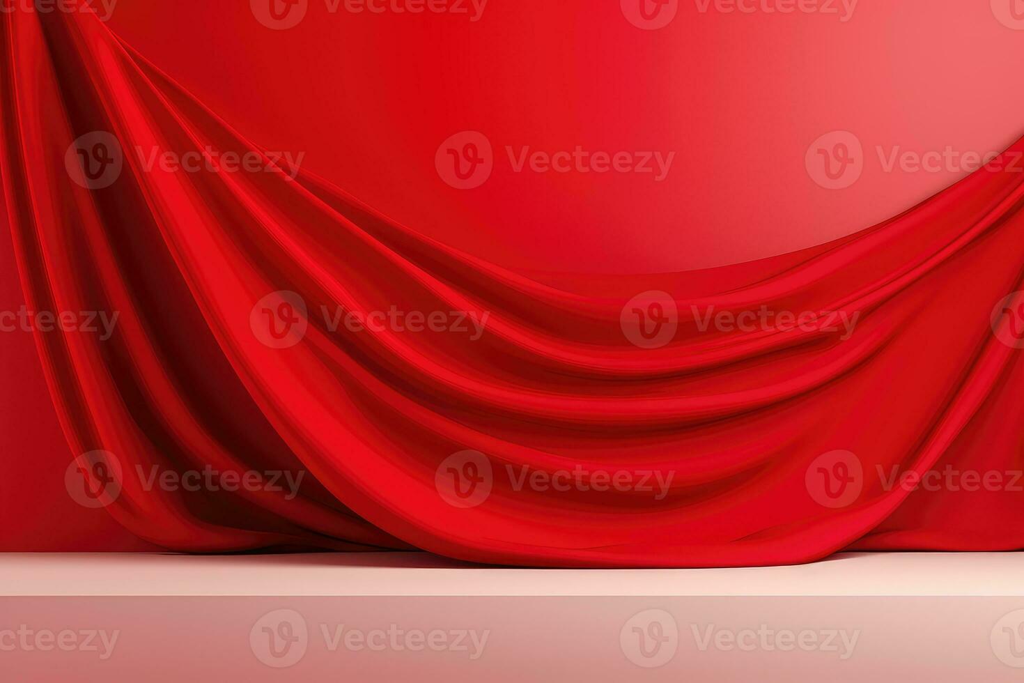 Red stage curtain photo