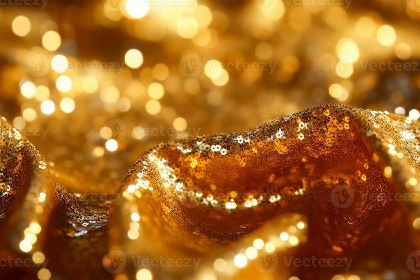 Sparkling sequin fabric captured in detailed close up under illuminating light photo