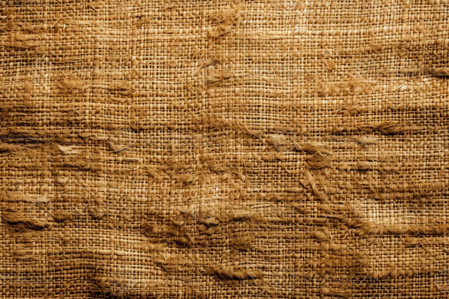 Close up detailing the coarse weave of burlap fabric texture photo