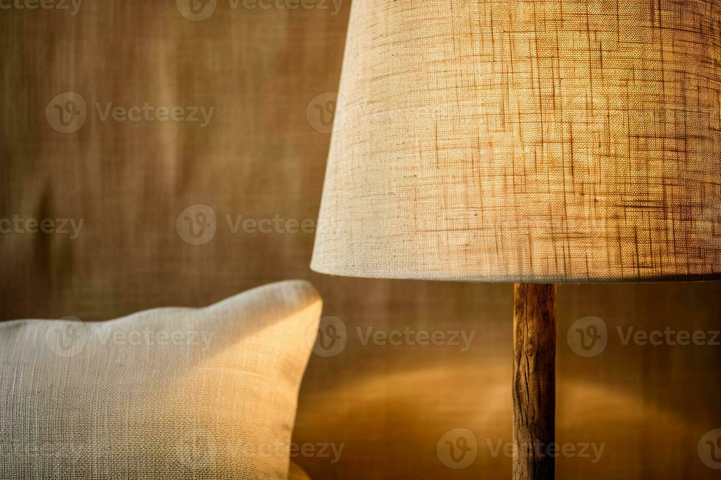 Subtle illumination highlighting the coarse weave of weathered linen fabric photo