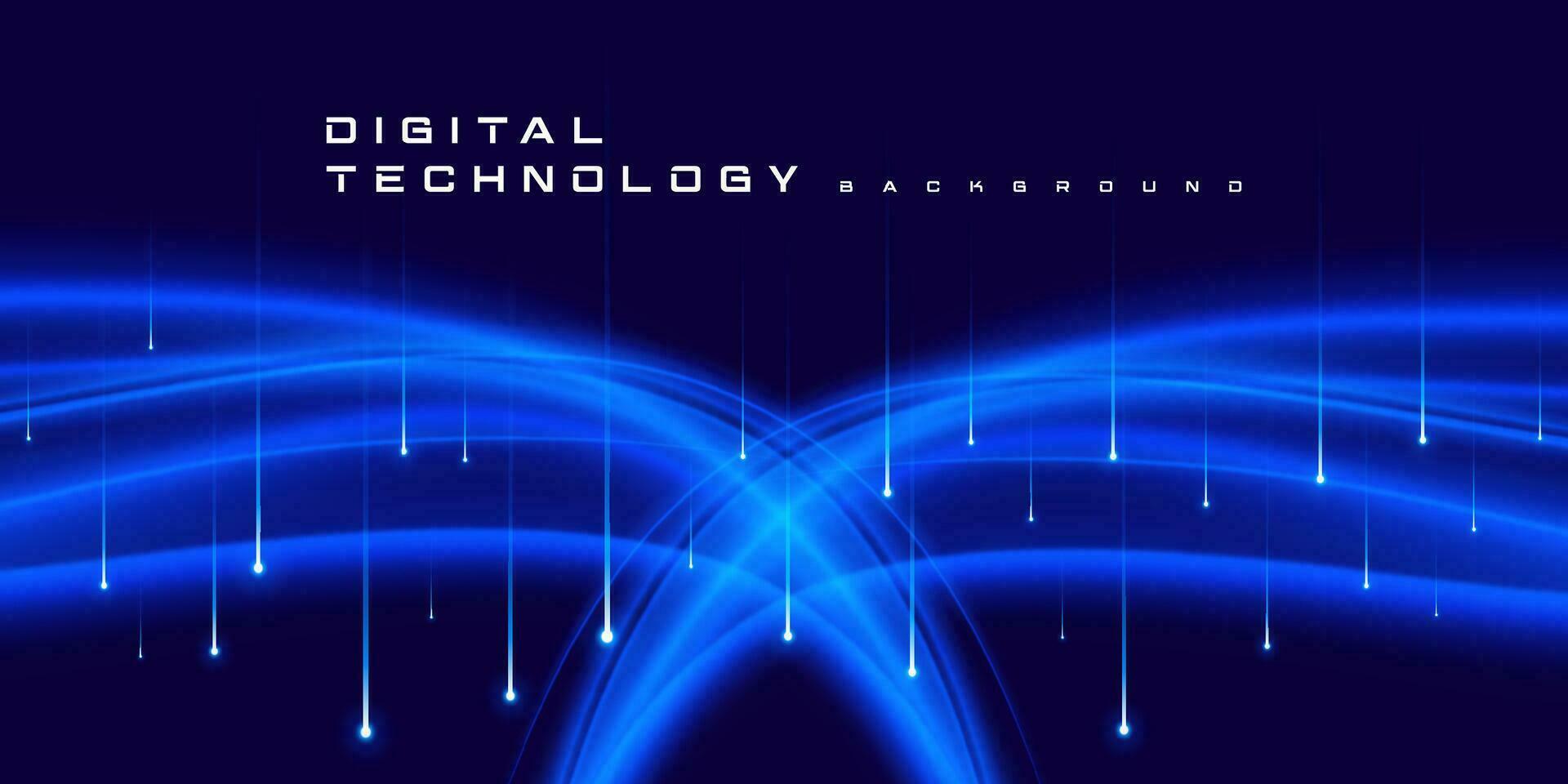 Digital technology speed connect blue background, cyber nano information, abstract communication, innovation future tech data, internet network connection, Ai big data, line dot illustration 3d vector