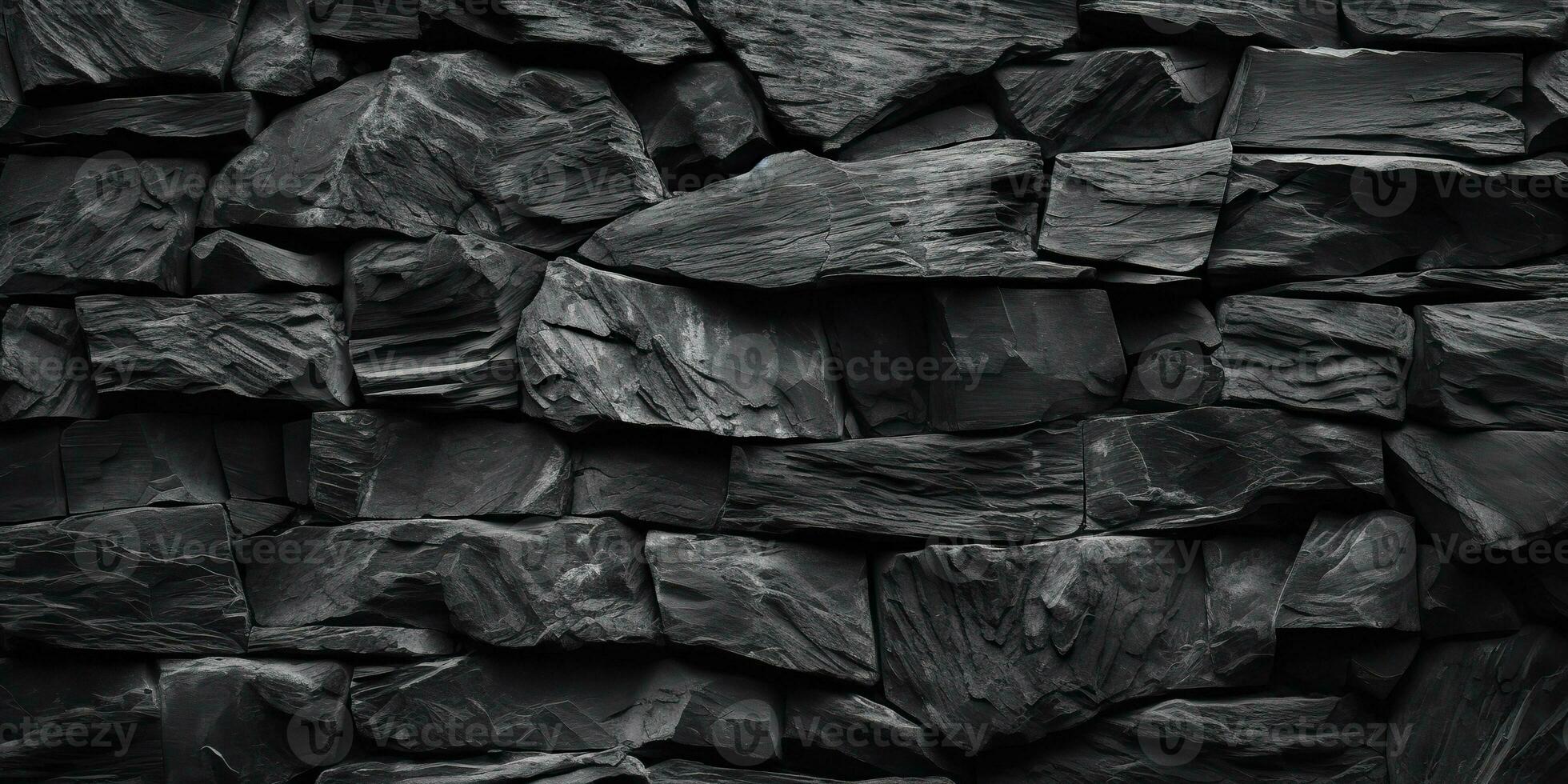 ai generado. ai generativo. negro gris brock rock mármol Roca pared decoración antecedentes. gráfico Arte foto