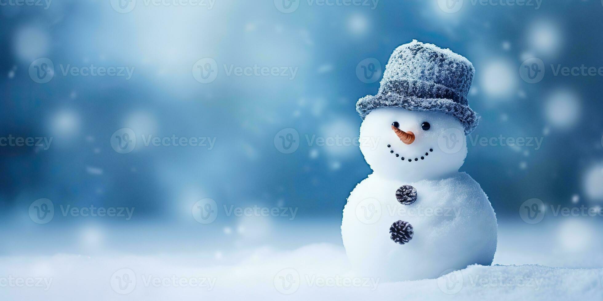 AI Generated. AI Generative. Winter snowball snowflakes snow man snowman christmas new year xmas background mock up. Graphic Art photo