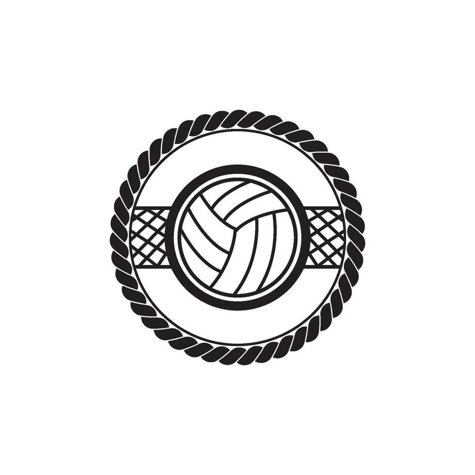 Volleyball logo icon design vector illustration