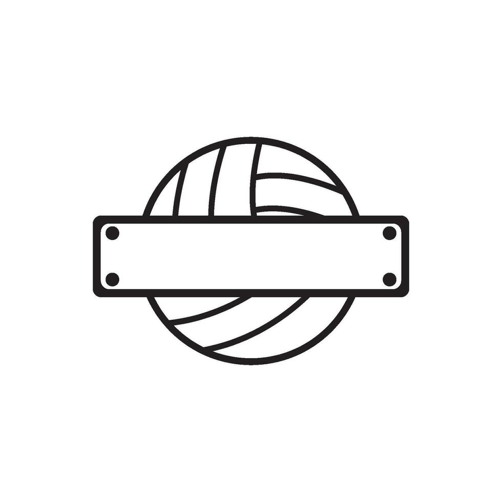 vóleibol logo icono diseño vector ilustración