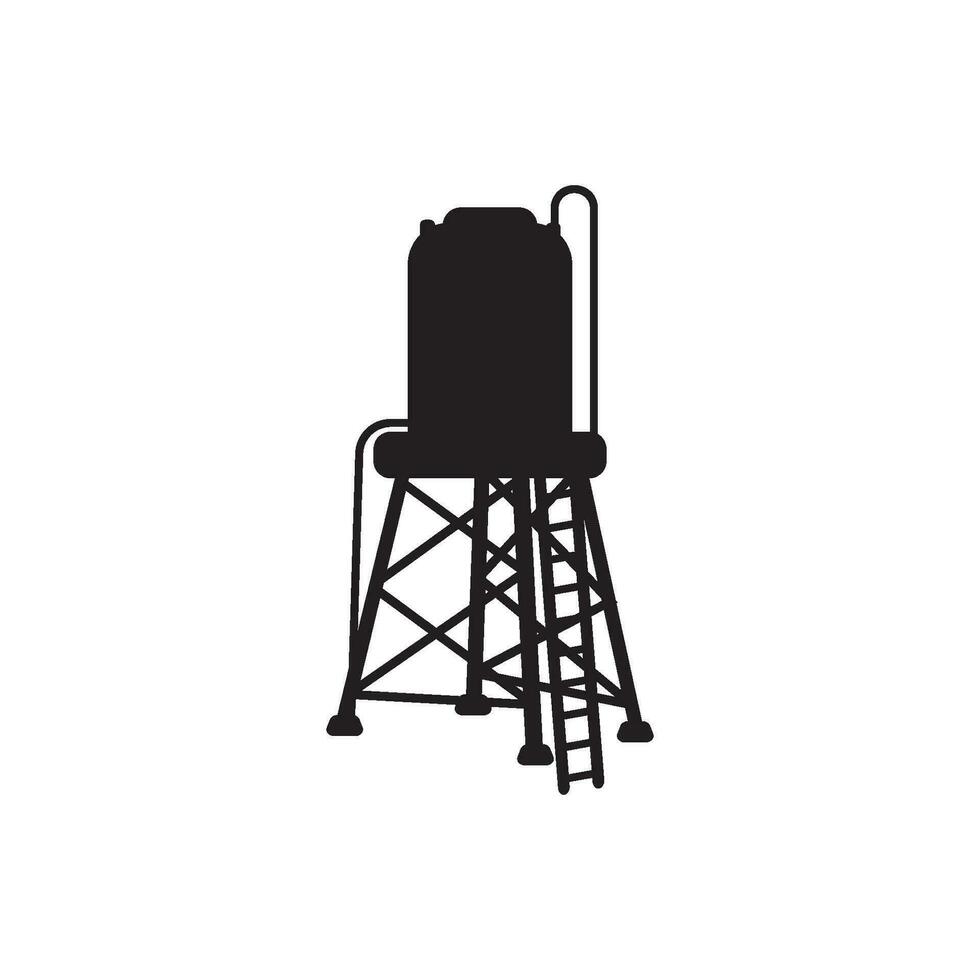 Water tower vector icon illustration logo design.