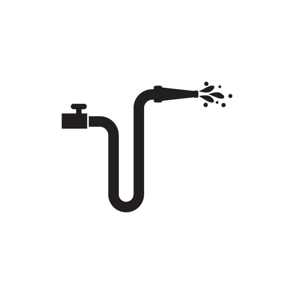 Vector water hose icon logo vector design template