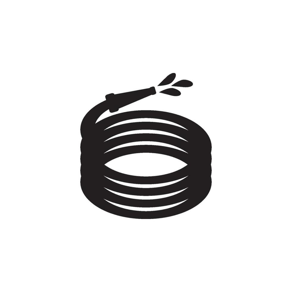 Vector water hose icon logo vector design template