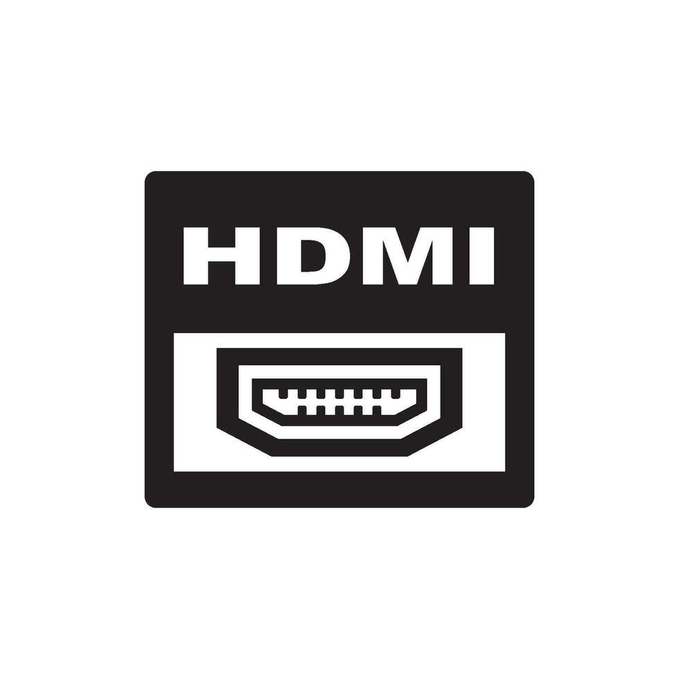 hdmi port line icon vector. hdmi port sign. isolated contour symbol black illustration vector