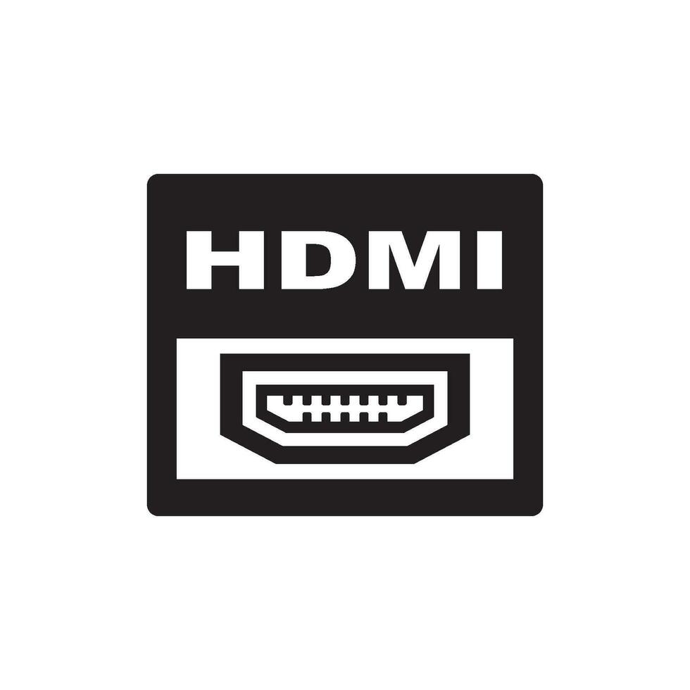 hdmi Puerto línea icono vector. hdmi Puerto signo. aislado contorno símbolo negro ilustración vector