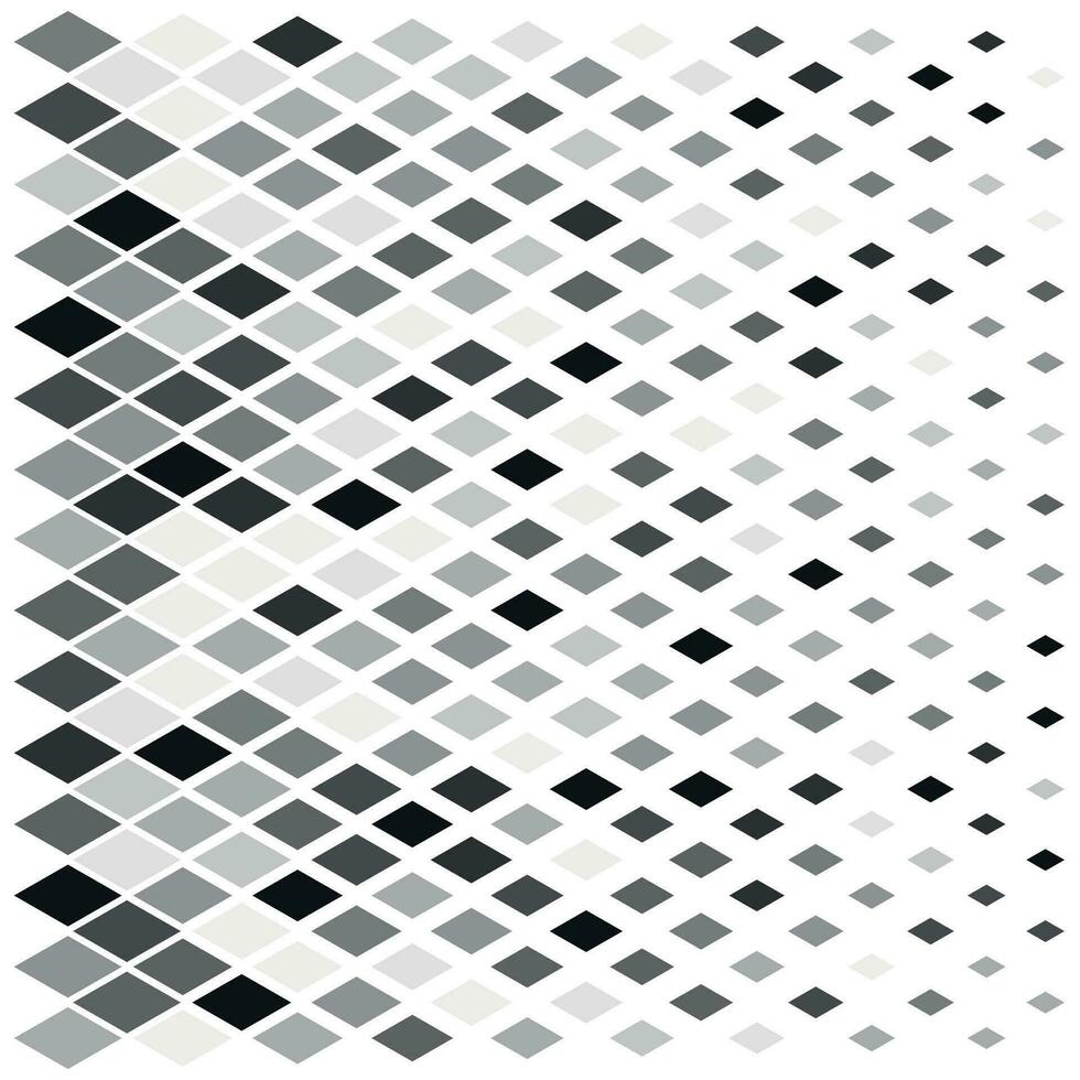 Horizontal Rhombus pattern of black, gray and white tones vector