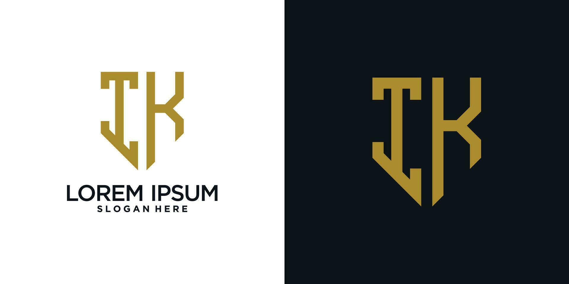 Monogram logo design initial letter i combined with shield element and creative concept vector