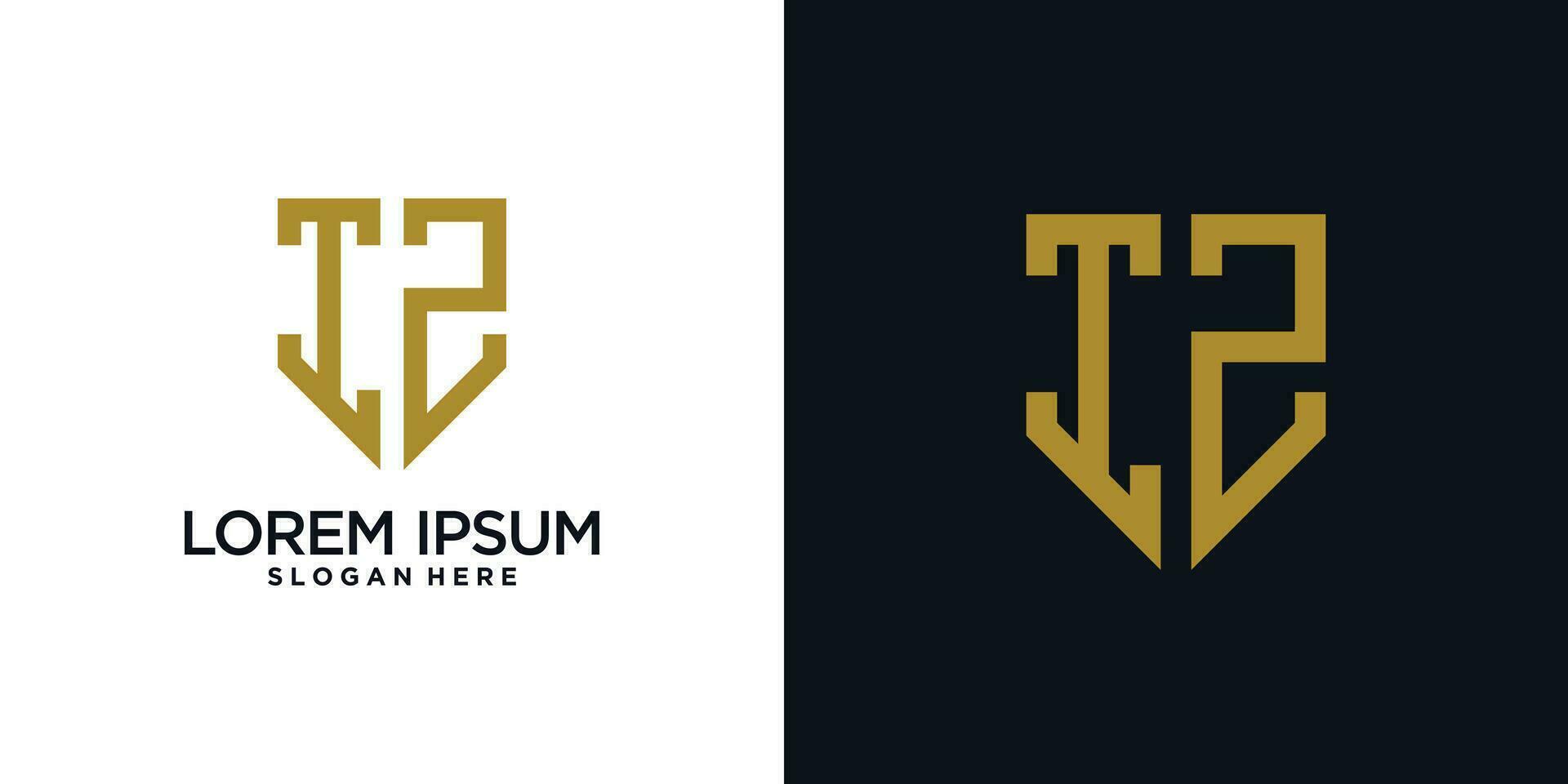 Monogram logo design initial letter i combined with shield element and creative concept vector