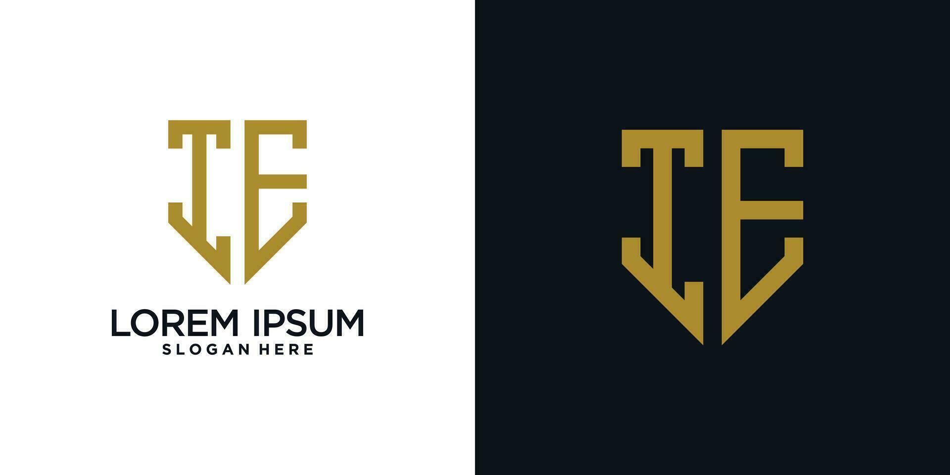 Monogram logo design initial letter i combined with shield element and creative concept vector