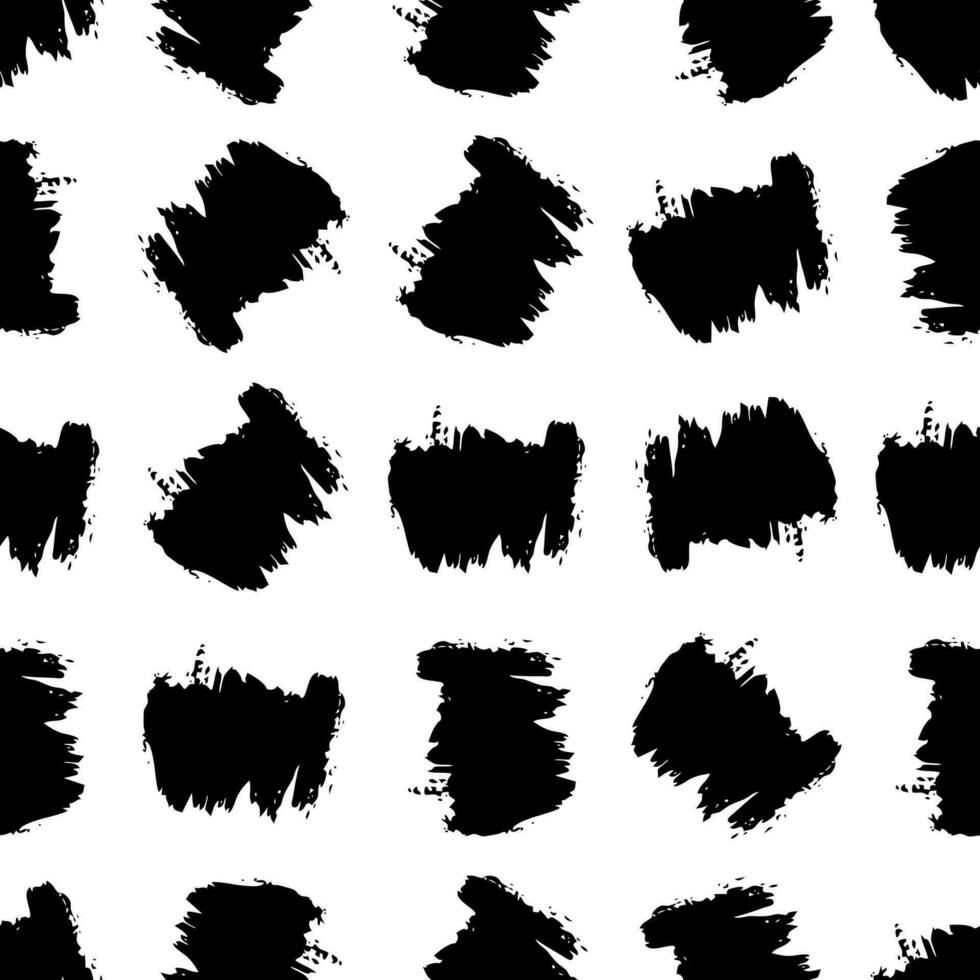 patrón sin costuras con frotis de garabatos dibujados a mano oscura sobre fondo blanco. textura grunge abstracta. ilustración vectorial vector