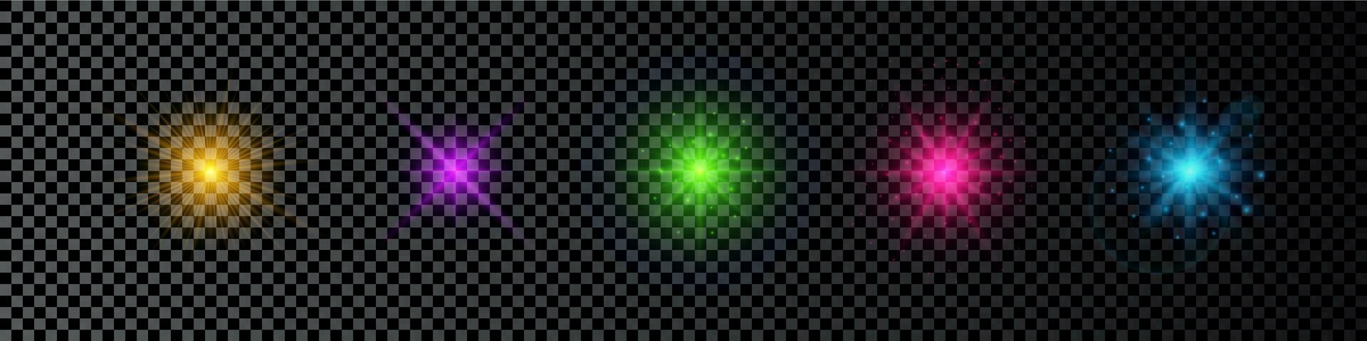 Light effect of lens flare vector