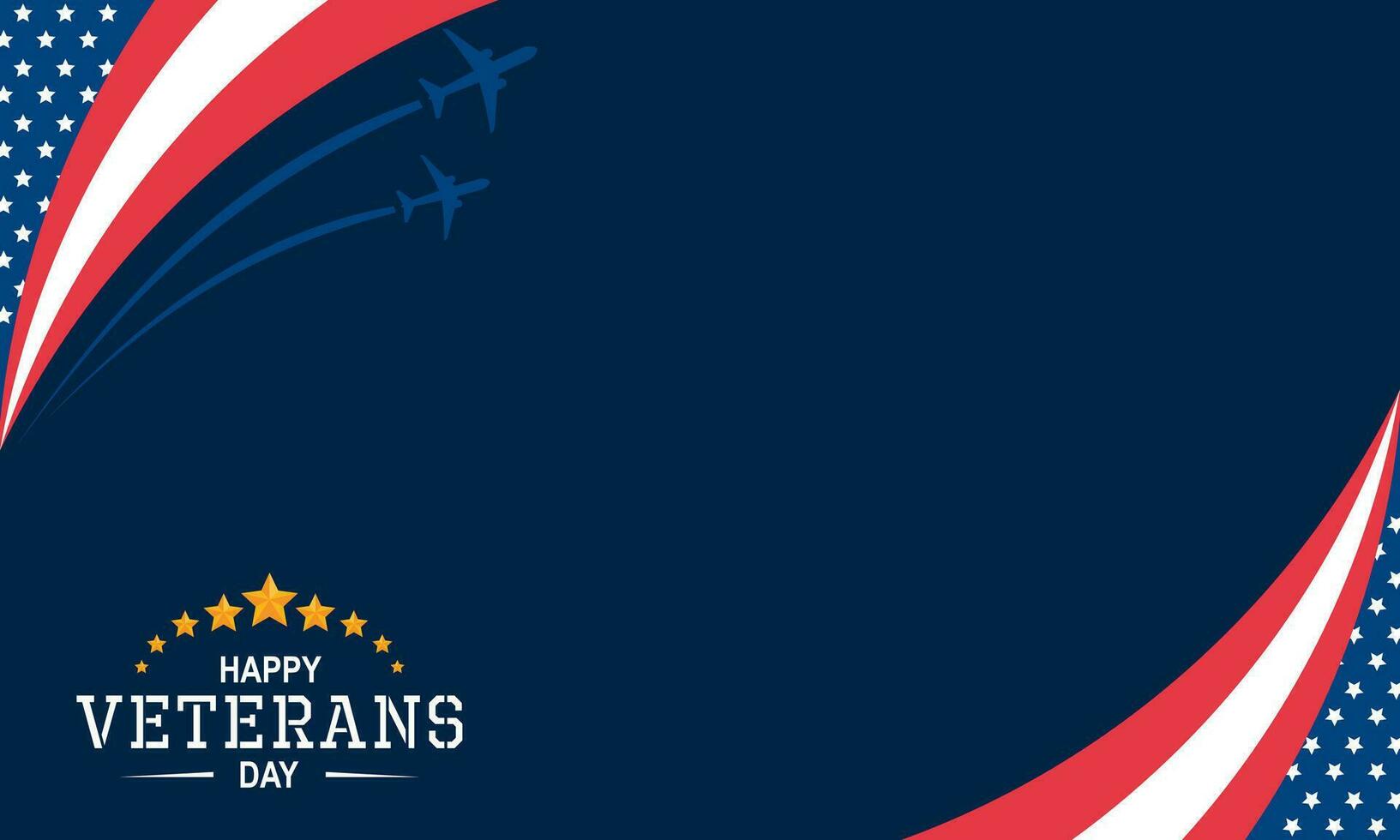 Flat Design Happy Veterans Day Copy Space Background vector