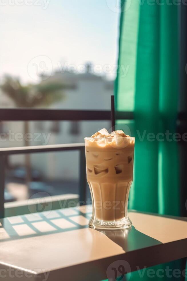 https://static.vecteezy.com/system/resources/previews/029/385/999/non_2x/ai-generative-summer-drink-homemade-cold-brew-coffee-with-milk-on-white-table-with-green-natural-background-photo.jpg