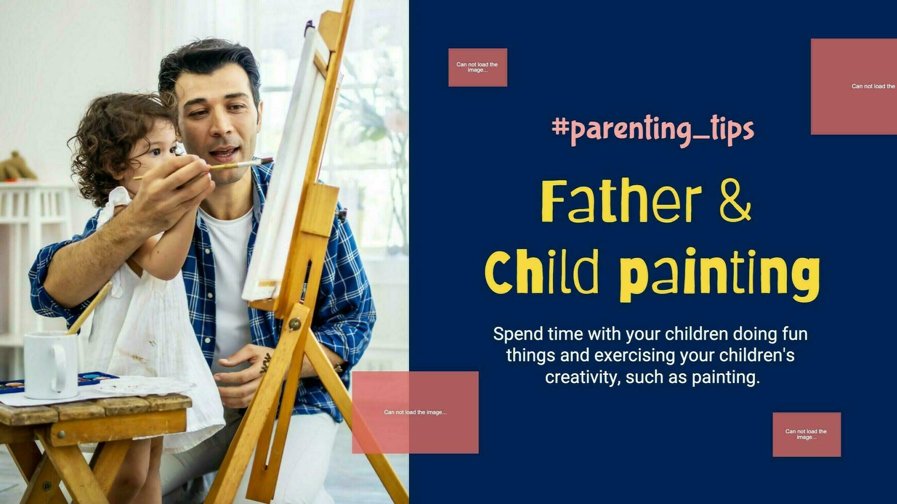 Blue Childish Parenting Tips Twitter Post template