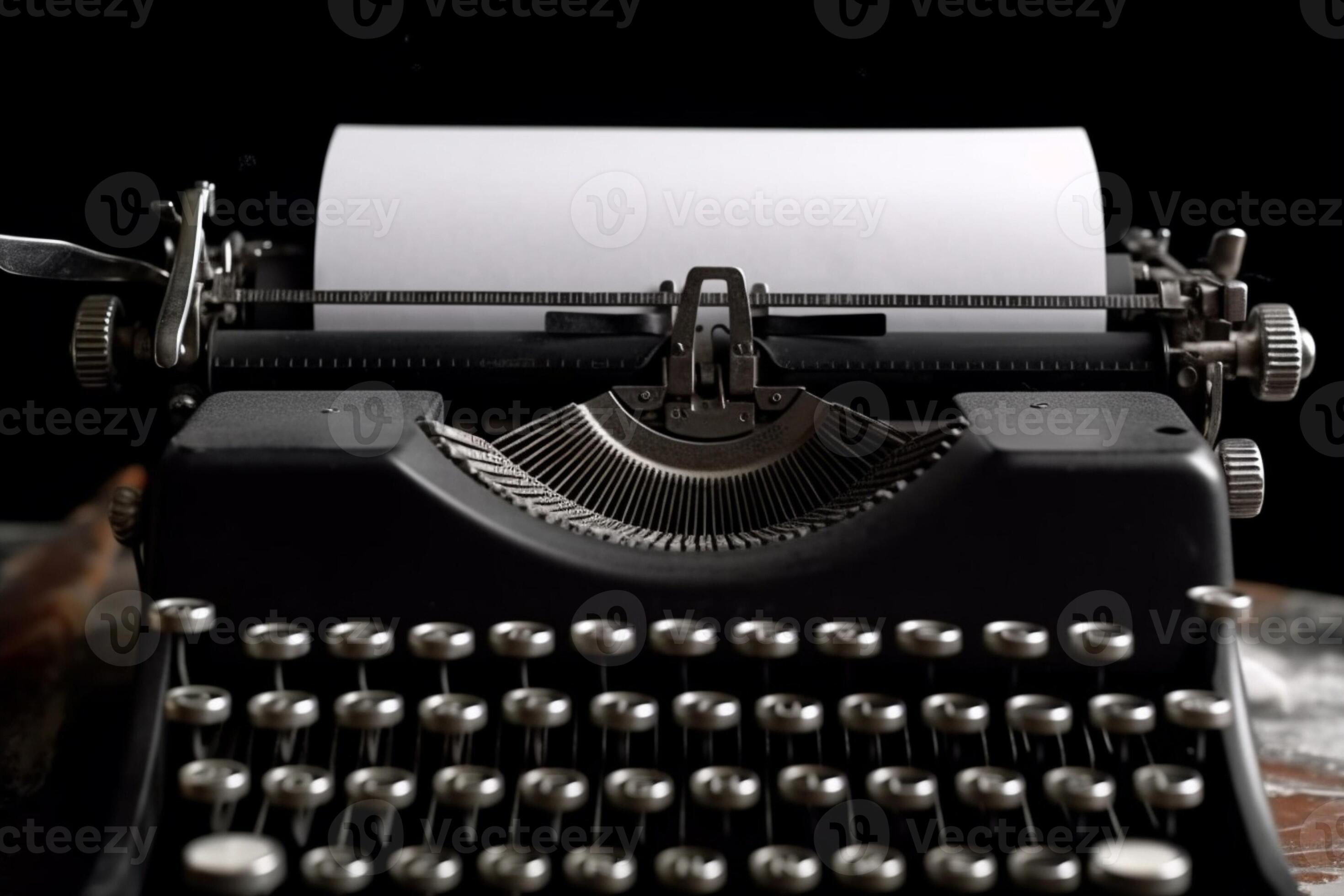 AI Generative obsolete typewriter with paper 29395572 Stock Photo at