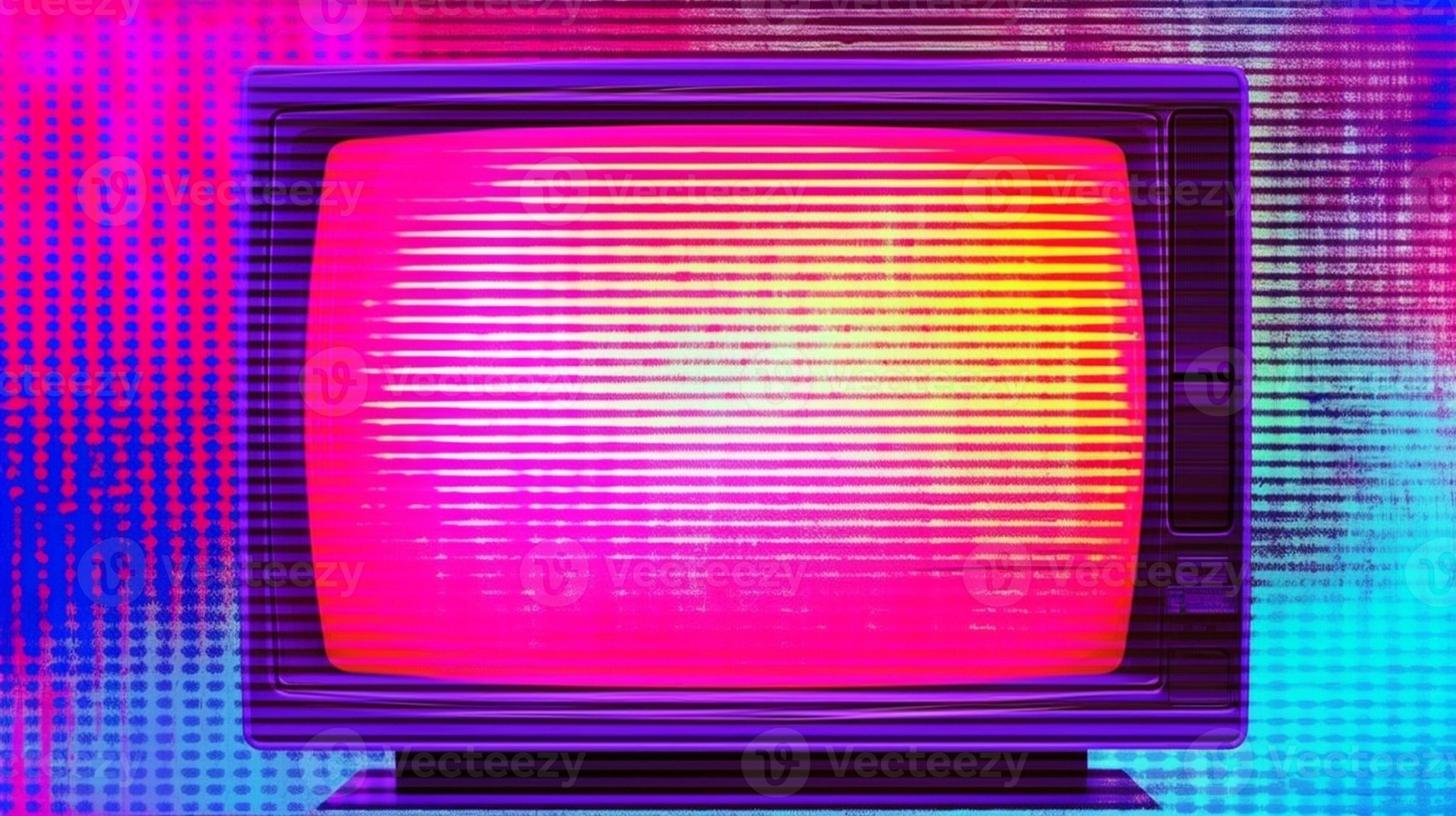 AI Generative old analog television or oscilloscope screen as unique