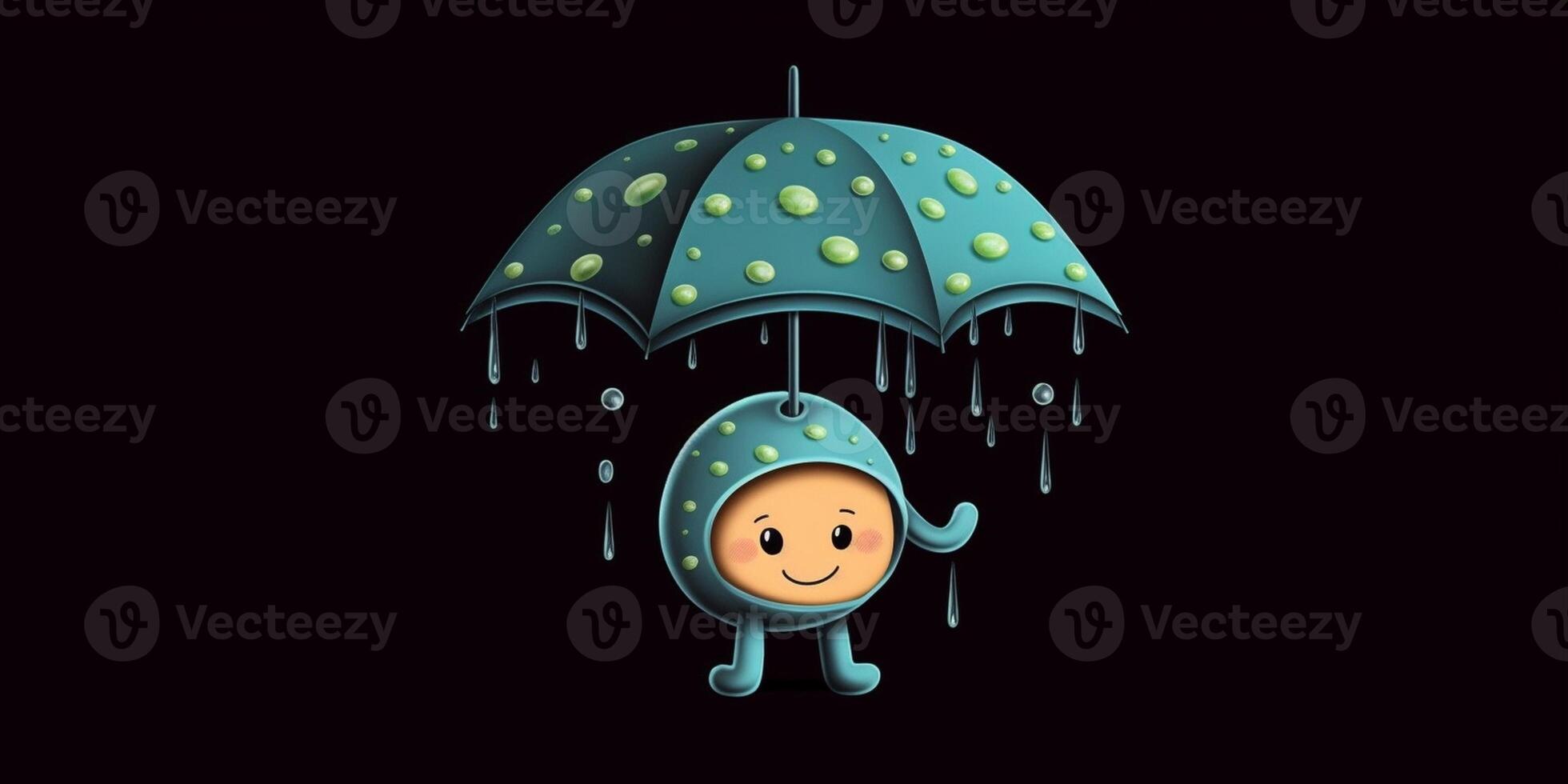 Abstract Umbrella Illustration on Black Background 29397623 Stock Photo