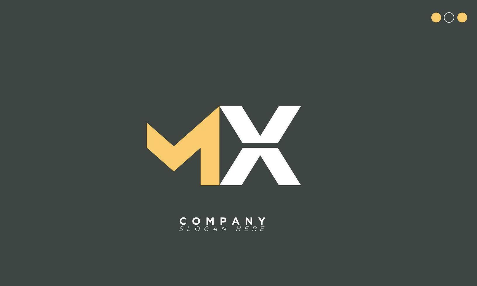 mx alfabeto letras iniciales monograma logo xm, m y x vector