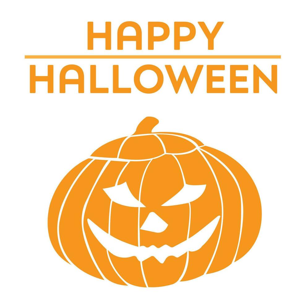 Halloween Pumpkin vector isolated design on white background