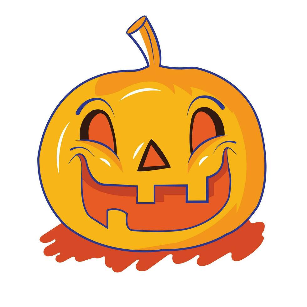 Halloween Pumpkin vector isolated design on white background