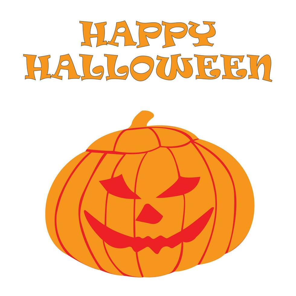 Halloween Pumpkin vector isolated design on white background