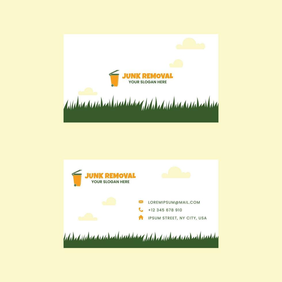 Junk Removall Business card design vector
