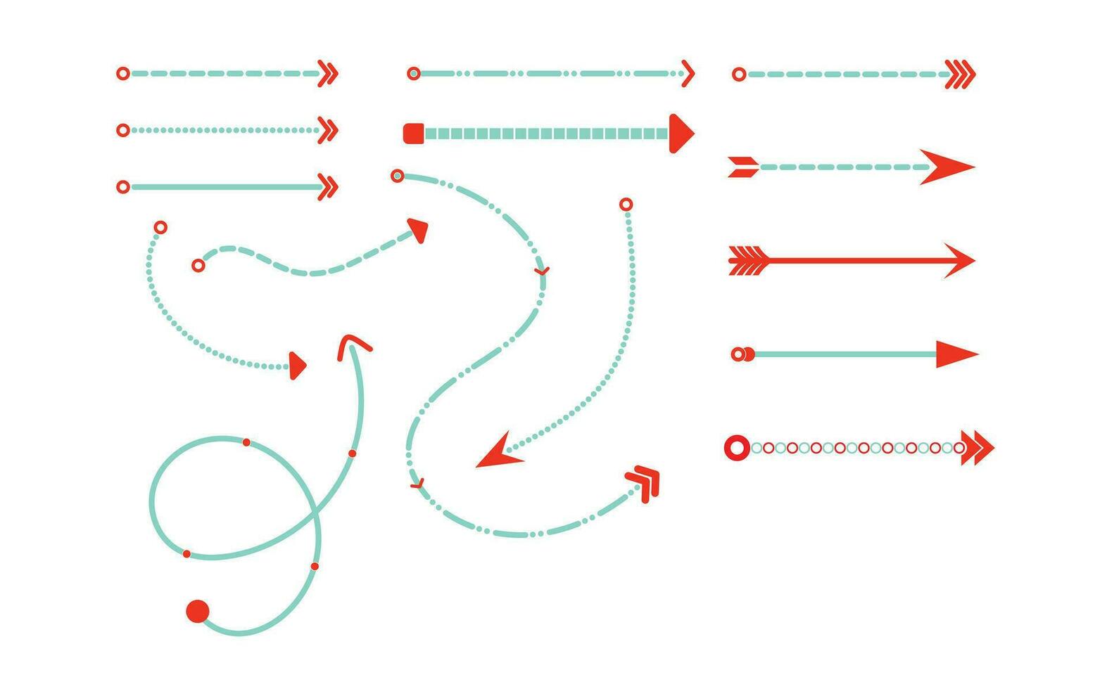 Set of stylish arrows vector