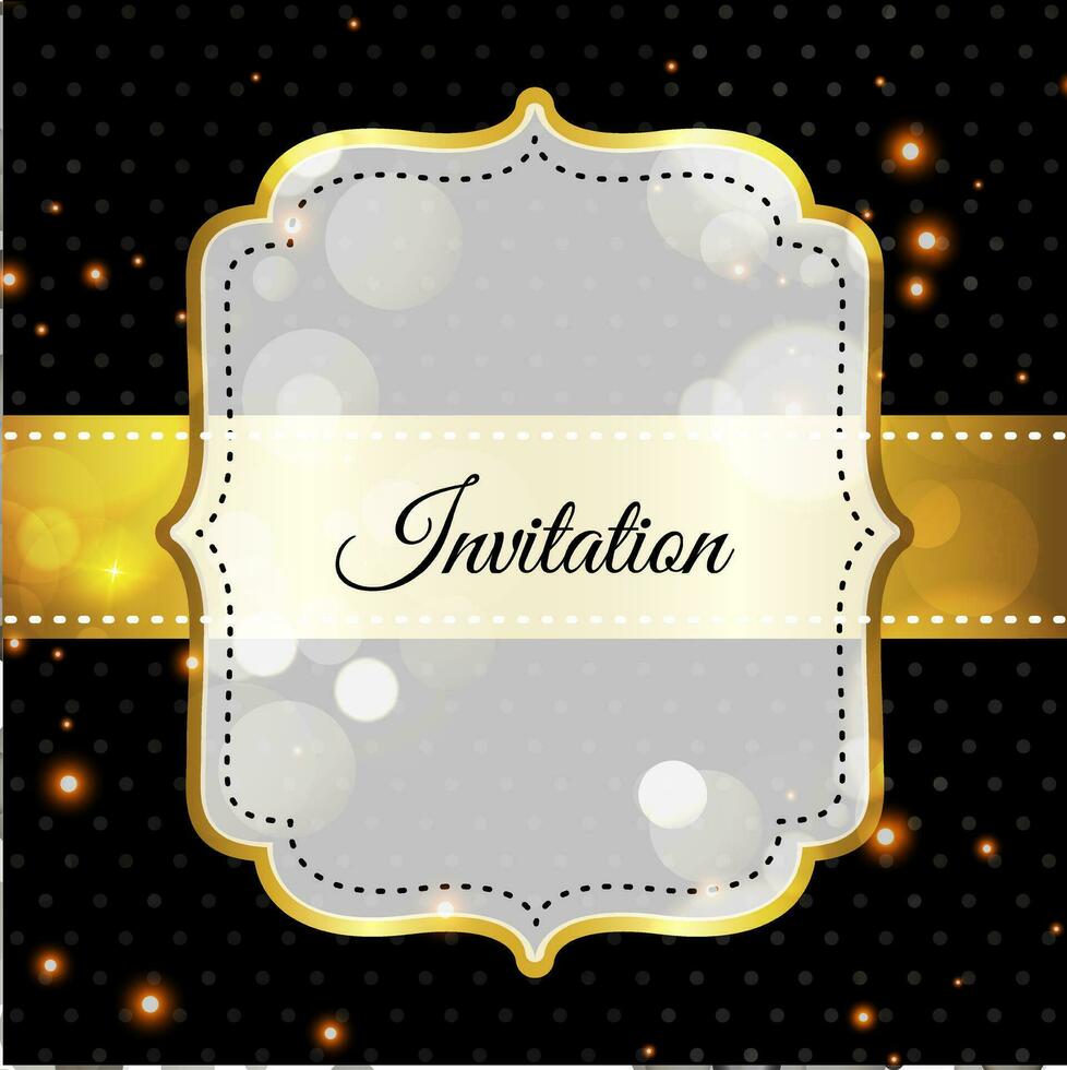 Invitation card design vector. Elegant and shiny invitation design vector