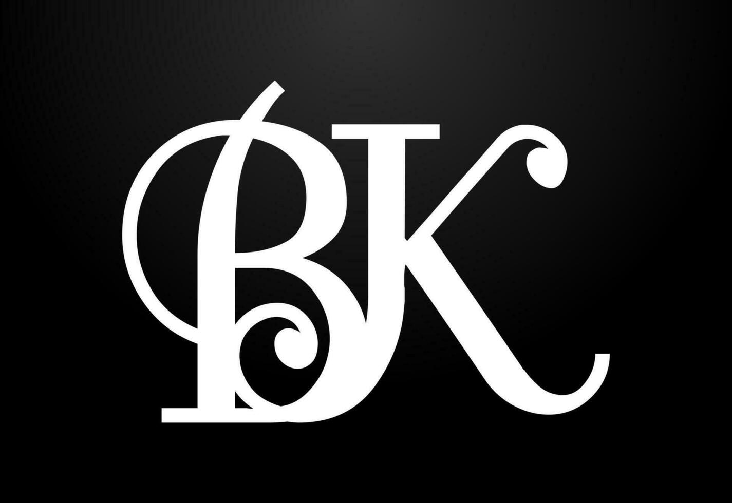 Initial Letter B K Logo Design Vector. Graphic Alphabet Symbol For Corporate Business vector