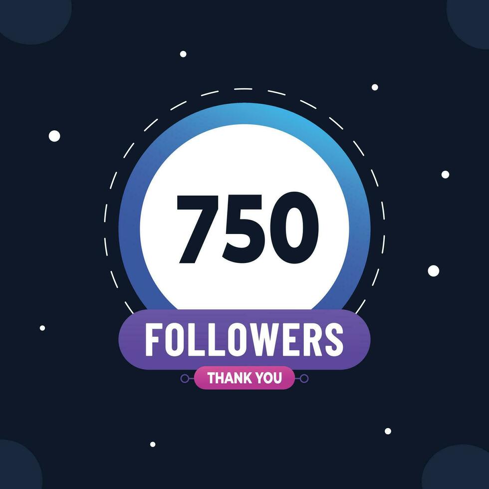 Thank you subscribers or followers. web social media modern post design vector